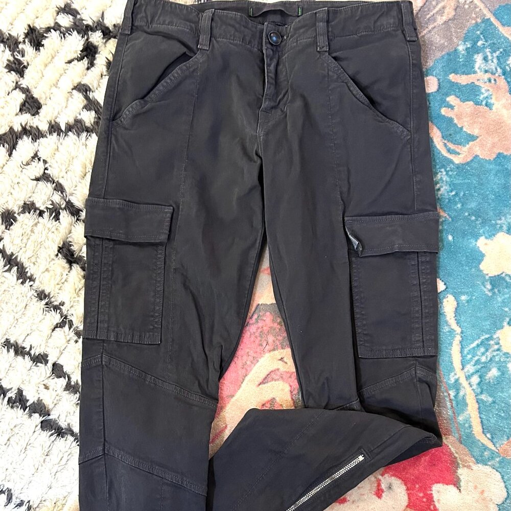 J Brand dark gray, cargo skinny zipper jeans